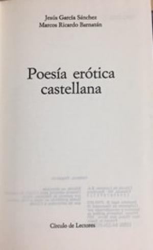 Poesía erótica castellana